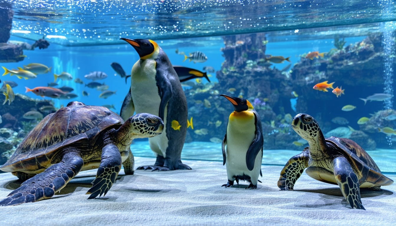 Marine animal encounters at Aquaventure World Dubai